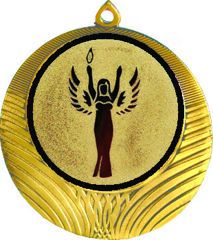 Медаль №51-1302 (Оскар / Ника, диаметр 56 мм (Медаль цвет золото плюс жетон для вклейки) Место для вставок: обратная сторона диаметр 50 мм)