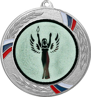 Медаль №51-1285 (Оскар / Ника, диаметр 70 мм (Медаль цвет серебро плюс жетон для вклейки) Место для вставок: обратная сторона диаметр 60 мм)