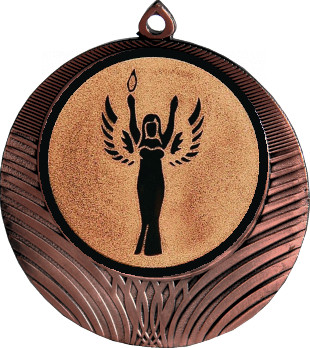 Медаль №51-1302 (Оскар / Ника, диаметр 56 мм (Медаль цвет бронза плюс жетон для вклейки) Место для вставок: обратная сторона диаметр 50 мм)
