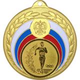 Медаль MN118 (Факел, олимпиада, диаметр 50 мм (Медаль плюс жетон))
