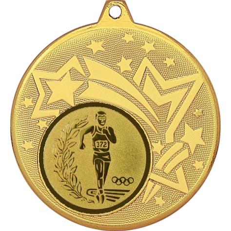 Медаль №52-1274 (Факел, олимпиада, диаметр 45 мм (Медаль цвет золото плюс жетон для вклейки) Место для вставок: обратная сторона диаметр 40 мм)