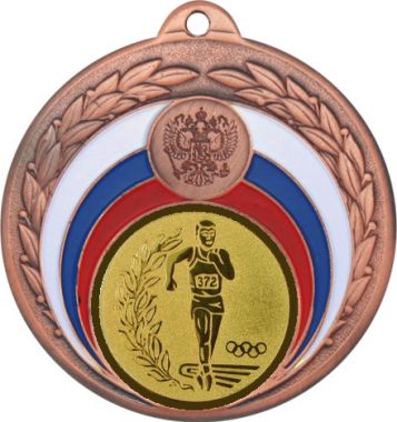 Медаль №52-196 (Факел, олимпиада, диаметр 50 мм (Медаль цвет бронза плюс жетон для вклейки) Место для вставок: обратная сторона диаметр 45 мм)