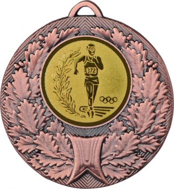 Медаль №52-192 (Факел, олимпиада, диаметр 50 мм (Медаль цвет бронза плюс жетон для вклейки) Место для вставок: обратная сторона диаметр 45 мм)