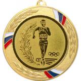 Медаль №52-1285 (Факел, олимпиада, диаметр 70 мм (Медаль цвет золото плюс жетон для вклейки) Место для вставок: обратная сторона диаметр 60 мм)