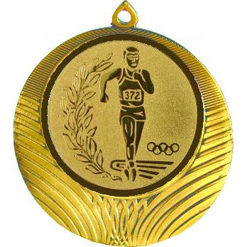 Медаль №52-8 (Факел, олимпиада, диаметр 70 мм (Медаль цвет золото плюс жетон для вклейки) Место для вставок: обратная сторона диаметр 64 мм)