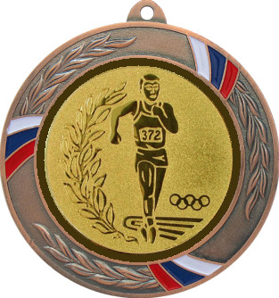 Медаль №52-1285 (Факел, олимпиада, диаметр 70 мм (Медаль цвет бронза плюс жетон для вклейки) Место для вставок: обратная сторона диаметр 60 мм)