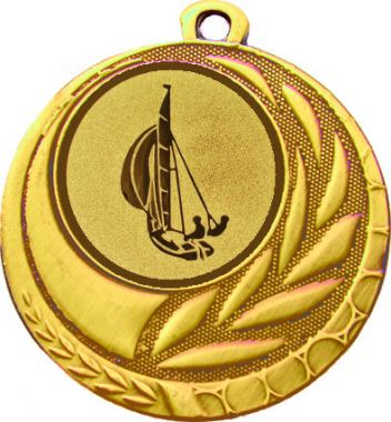 Медаль №53-27 (Парусный спорт, диаметр 45 мм (Медаль цвет золото плюс жетон для вклейки) Место для вставок: обратная сторона диаметр 39 мм)