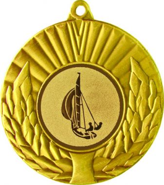 Медаль №53-192 (Парусный спорт, диаметр 50 мм (Медаль цвет золото плюс жетон для вклейки) Место для вставок: обратная сторона диаметр 45 мм)