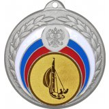 Медаль №53-196 (Регата, диаметр 50 мм (Медаль цвет серебро плюс жетон для вклейки) Место для вставок: обратная сторона диаметр 45 мм)