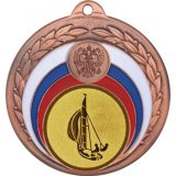 Медаль №53-196 (Регата, диаметр 50 мм (Медаль цвет бронза плюс жетон для вклейки) Место для вставок: обратная сторона диаметр 45 мм)