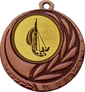 Медаль №53-27 (Парусный спорт, диаметр 45 мм (Медаль цвет бронза плюс жетон для вклейки) Место для вставок: обратная сторона диаметр 39 мм)