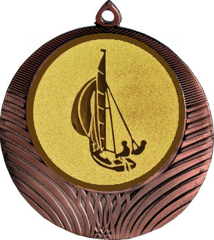 Медаль №53-1302 (Парусный спорт, диаметр 56 мм (Медаль цвет бронза плюс жетон для вклейки) Место для вставок: обратная сторона диаметр 50 мм)