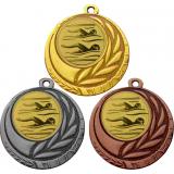 Комплект из трёх медалей MN27 (Плавание, диаметр 45 мм (Три медали плюс три жетона))
