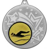 Медаль №55-1274 (Плавание, диаметр 45 мм (Медаль цвет серебро плюс жетон для вклейки) Место для вставок: обратная сторона диаметр 40 мм)