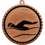 Медаль №55-8 (Плавание, диаметр 70 мм (Медаль цвет бронза плюс жетон для вклейки) Место для вставок: обратная сторона диаметр 64 мм)