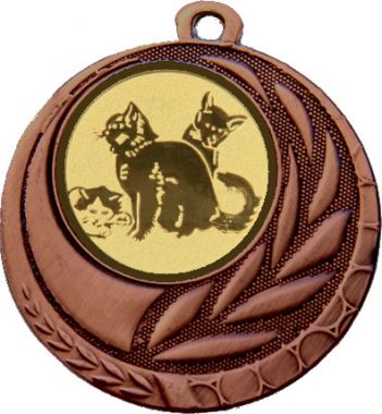 Медаль MN27 (Кошки, диаметр 45 мм (Медаль плюс жетон VN559))