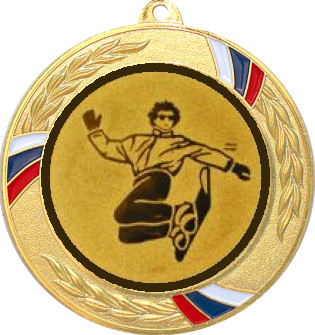 Медаль №560-1285 (Сноуборд, диаметр 70 мм (Медаль цвет золото плюс жетон для вклейки) Место для вставок: обратная сторона диаметр 60 мм)
