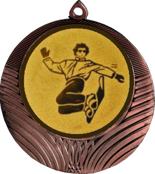 Медаль №560-8 (Сноуборд, диаметр 70 мм (Медаль цвет бронза плюс жетон для вклейки) Место для вставок: обратная сторона диаметр 64 мм)