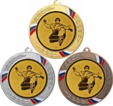 Комплект медалей №560-1285 (Сноуборд, диаметр 70 мм (Три медали плюс три жетона для вклейки) Место для вставок: обратная сторона диаметр 60 мм)