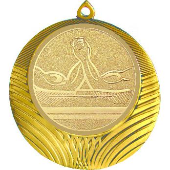 Медаль №561-1302 (Армрестлинг, диаметр 56 мм (Медаль цвет золото плюс жетон для вклейки) Место для вставок: обратная сторона диаметр 50 мм)