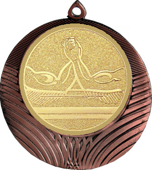 Медаль №561-1302 (Армрестлинг, диаметр 56 мм (Медаль цвет бронза плюс жетон для вклейки) Место для вставок: обратная сторона диаметр 50 мм)