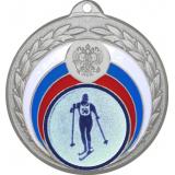 Медаль №562-196 (Лыжный спорт, диаметр 50 мм (Медаль цвет серебро плюс жетон для вклейки) Место для вставок: обратная сторона диаметр 45 мм)