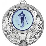 Медаль №562-192 (Лыжный спорт, диаметр 50 мм (Медаль цвет серебро плюс жетон для вклейки) Место для вставок: обратная сторона диаметр 45 мм)