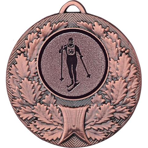 Медаль №562-192 (Лыжный спорт, диаметр 50 мм (Медаль цвет бронза плюс жетон для вклейки) Место для вставок: обратная сторона диаметр 45 мм)