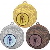 Комплект из трёх медалей MN27 (Лыжный спорт, диаметр 45 мм (Три медали плюс три жетона))