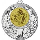 Медаль №563-192 (Лыжный спорт, диаметр 50 мм (Медаль цвет серебро плюс жетон для вклейки) Место для вставок: обратная сторона диаметр 45 мм)
