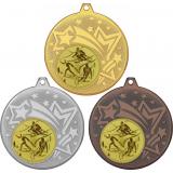 Комплект из трёх медалей MN27 (Лыжный спорт, диаметр 45 мм (Три медали плюс три жетона))