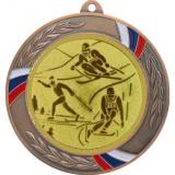 Медаль №563-1285 (Лыжный спорт, диаметр 70 мм (Медаль цвет бронза плюс жетон для вклейки) Место для вставок: обратная сторона диаметр 60 мм)