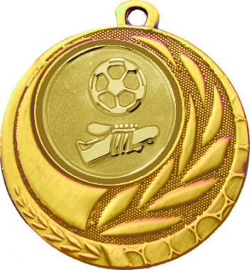 Медаль №564-27 (Футбол, диаметр 45 мм (Медаль цвет золото плюс жетон для вклейки) Место для вставок: обратная сторона диаметр 39 мм)
