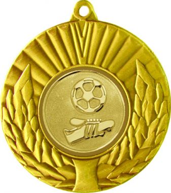 Медаль №564-192 (Футбол, диаметр 50 мм (Медаль цвет золото плюс жетон для вклейки) Место для вставок: обратная сторона диаметр 45 мм)