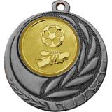 Медаль №564-1274 (Футбол, диаметр 45 мм (Медаль цвет серебро плюс жетон для вклейки) Место для вставок: обратная сторона диаметр 40 мм)