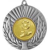 Медаль №564-192 (Футбол, диаметр 50 мм (Медаль цвет серебро плюс жетон для вклейки) Место для вставок: обратная сторона диаметр 45 мм)
