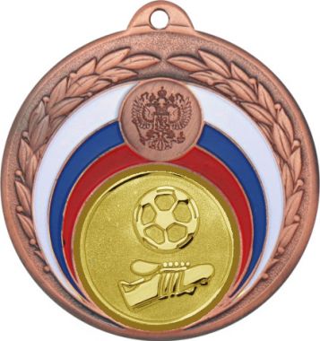 Медаль №564-196 (Футбол, диаметр 50 мм (Медаль цвет бронза плюс жетон для вклейки) Место для вставок: обратная сторона диаметр 45 мм)