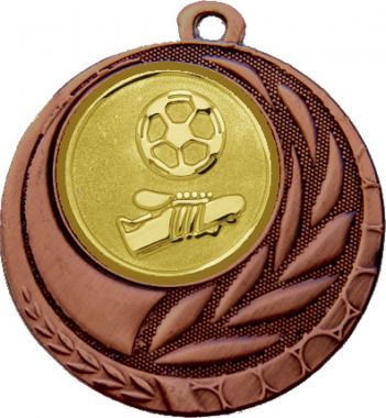 Медаль №564-27 (Футбол, диаметр 45 мм (Медаль цвет бронза плюс жетон для вклейки) Место для вставок: обратная сторона диаметр 39 мм)