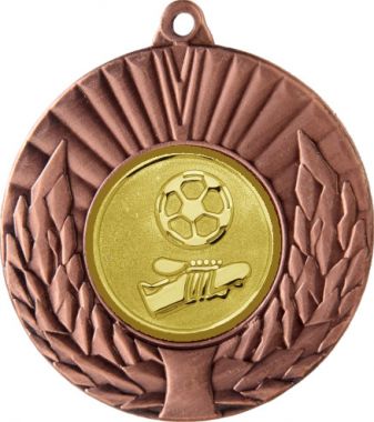 Медаль №564-192 (Футбол, диаметр 50 мм (Медаль цвет бронза плюс жетон для вклейки) Место для вставок: обратная сторона диаметр 45 мм)