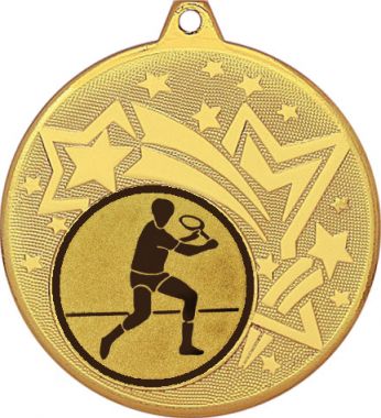 Медаль №565-1274 (Бадминтон, диаметр 45 мм (Медаль цвет золото плюс жетон для вклейки) Место для вставок: обратная сторона диаметр 40 мм)
