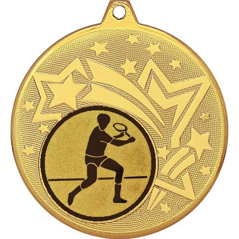 Медаль №565-1274 (Большой теннис, диаметр 45 мм (Медаль цвет золото плюс жетон для вклейки) Место для вставок: обратная сторона диаметр 40 мм)