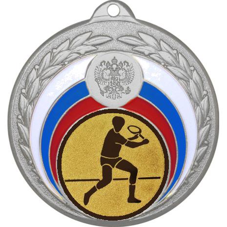 Медаль №565-196 (Большой теннис, диаметр 50 мм (Медаль цвет серебро плюс жетон для вклейки) Место для вставок: обратная сторона диаметр 45 мм)