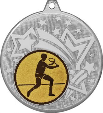 Медаль №565-27 (Бадминтон, диаметр 45 мм (Медаль цвет серебро плюс жетон для вклейки) Место для вставок: обратная сторона диаметр 39 мм)