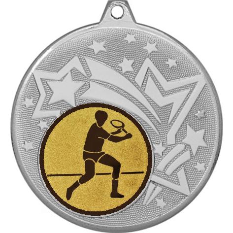 Медаль №565-1274 (Большой теннис, диаметр 45 мм (Медаль цвет серебро плюс жетон для вклейки) Место для вставок: обратная сторона диаметр 40 мм)