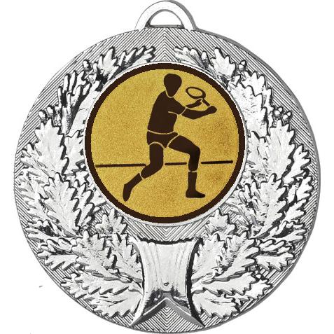 Медаль №565-192 (Большой теннис, диаметр 50 мм (Медаль цвет серебро плюс жетон для вклейки) Место для вставок: обратная сторона диаметр 45 мм)
