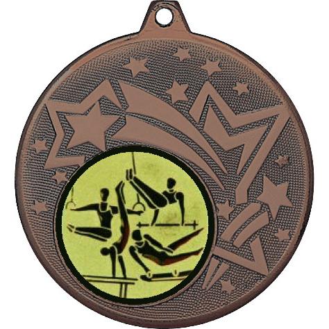 Медаль №566-1274 (Гимнастика, диаметр 45 мм (Медаль цвет бронза плюс жетон для вклейки) Место для вставок: обратная сторона диаметр 40 мм)