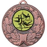 Медаль №566-192 (Гимнастика, диаметр 50 мм (Медаль цвет бронза плюс жетон для вклейки) Место для вставок: обратная сторона диаметр 45 мм)
