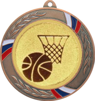 Медаль MN207 (Баскетбол, диаметр 80 мм (Медаль плюс жетон VN567))