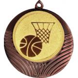 Медаль №567-1302 (Баскетбол, диаметр 56 мм (Медаль цвет бронза плюс жетон для вклейки) Место для вставок: обратная сторона диаметр 50 мм)