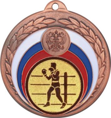 Медаль №571-196 (Бокс, диаметр 50 мм (Медаль цвет бронза плюс жетон для вклейки) Место для вставок: обратная сторона диаметр 45 мм)